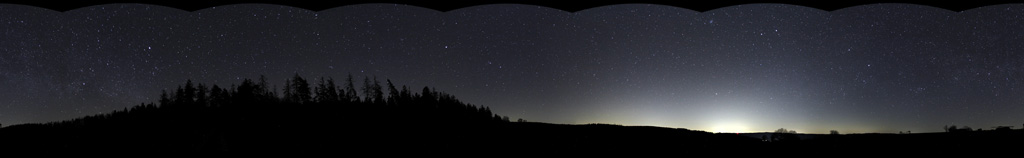 Cylindrical Panorama Dark Sky Spessart | Seekopf (bei Lohrhaupten) | Flörsbachtal | Main-Kinzig-Kreis | Hessen | 63639 © Joachim Broser