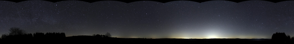 Cylindrical Panorama Dark Sky Spessart | Hinterer Hundel (bei Oberndorf) | Jossgrund | Main-Kinzig-Kreis | Hessen | 63637 © Joachim Broser