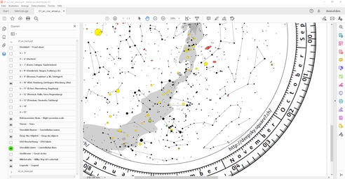 Kostenlose Drehbare Sternkarte ◽ Star wheel for free: Sternbild-Linien anzeigen ◽ Show constellation lines